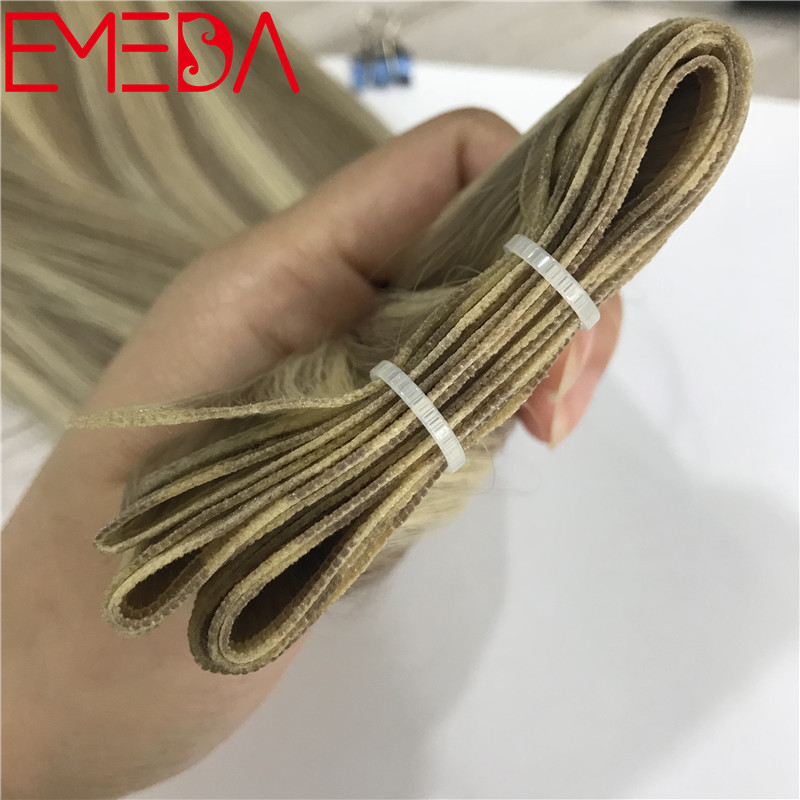 New product band weft best one donor virgin cuticle hair double drawn piano color YJ303